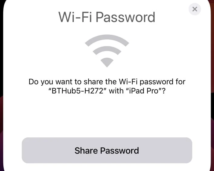 Mot de passe WiFi