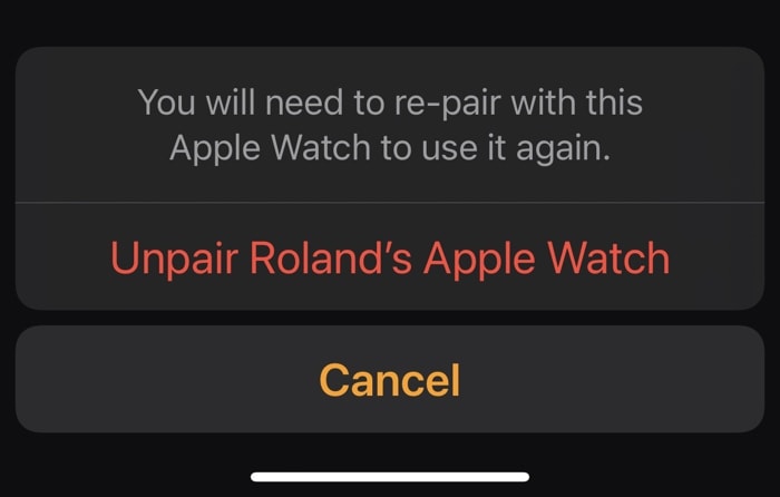 Effacer une Apple Watch
